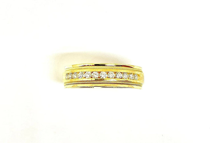 Bague 70 Alliance - Bague en or jaune 18 carats et diamants 58 Facettes