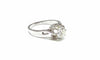 Bague 55 Solitaire - Bague en or blanc 18 carats et platine avec diamant 0,91 ct 58 Facettes