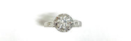 Bague 55 Solitaire - Bague en or blanc 18 carats et platine avec diamant 0,91 ct 58 Facettes