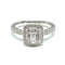 Bague 53 Bague de fiançailles - Diamants en or blanc 18 carats 58 Facettes