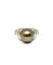 Bague 54 Bague en or blanc 18 carats avec perle de Tahiti et diamants 58 Facettes