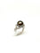 Bague 54 Bague en or blanc 18 carats avec perle de Tahiti et diamants 58 Facettes