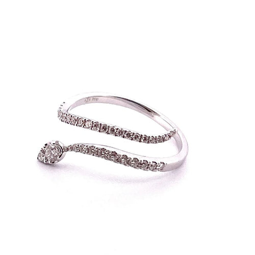Bague 54 Bague serpent en or blanc 18 carats et diamants 58 Facettes