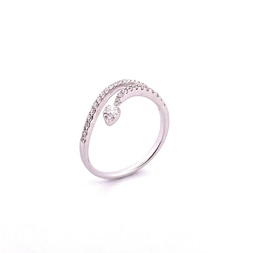 Bague 54 Bague serpent en or blanc 18 carats et diamants 58 Facettes
