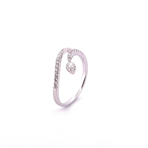 Bague 54 Bague serpent en or blanc 18 carats et diamants 58 Facettes