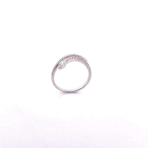 Bague 54 Bague serpent en or blanc 18 carats et diamants 58 Facettes
