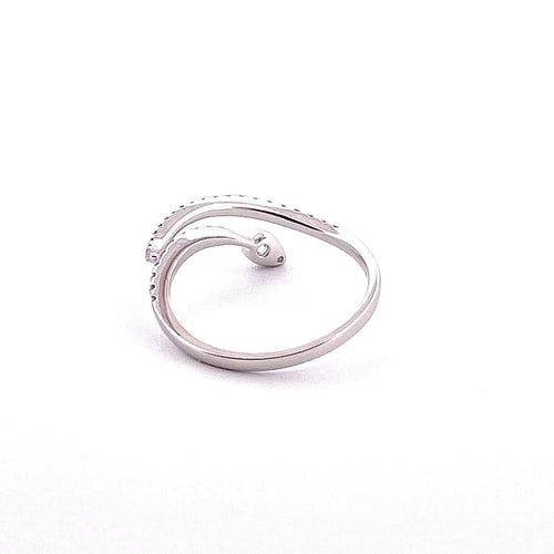 Bague 54 Bague serpent en or blanc 18 carats et diamants 58 Facettes