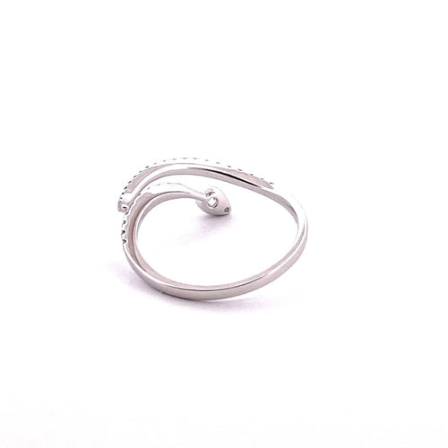 Bague 54 Bague serpent en or blanc 18 carats et diamants 58 Facettes