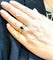Bague 52 Bague en or jaune 18 carats avec saphir ovale et diamants 58 Facettes