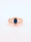 Bague 52 Bague en or jaune 18 carats avec saphir ovale et diamants 58 Facettes