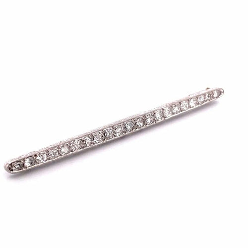 Broche Broche Art déco barrette en platine 850/1000 et diamants 58 Facettes