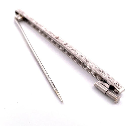 Broche Broche Art déco barrette en platine 850/1000 et diamants 58 Facettes