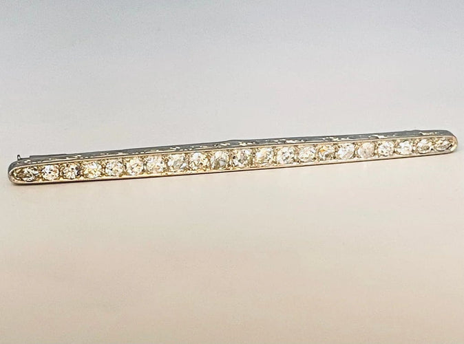 Broche Broche Art déco barrette en platine 850/1000 et diamants 58 Facettes