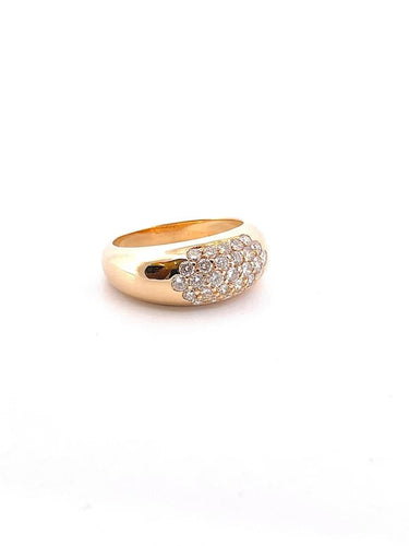 Bague 59 Bague jonc en or jaune 18 carats et diamants 58 Facettes