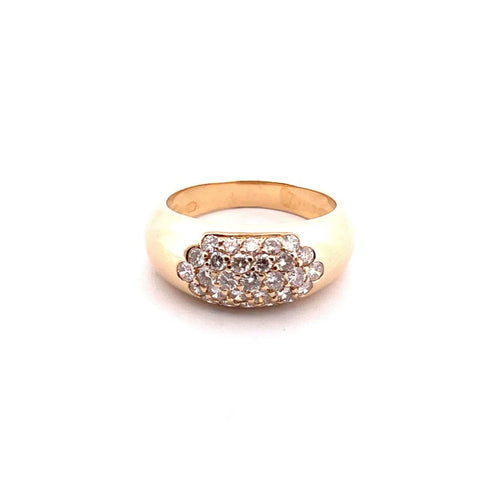 Bague 59 Bague jonc en or jaune 18 carats et diamants 58 Facettes