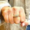 Bague 59 Bague jonc en or jaune 18 carats et diamants 58 Facettes