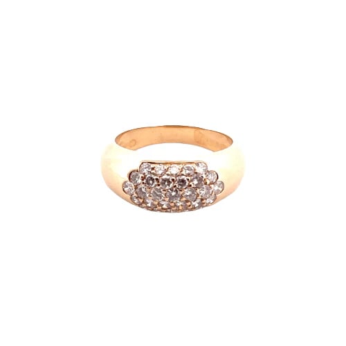 Bague 59 Bague jonc en or jaune 18 carats et diamants 58 Facettes