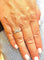 Bague 54 Bague feuille en platine 950 sertie de diamants taille navette 58 Facettes