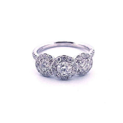 Bague 54 Bague en platine 950 sertie de diamants 1,75 ct 58 Facettes