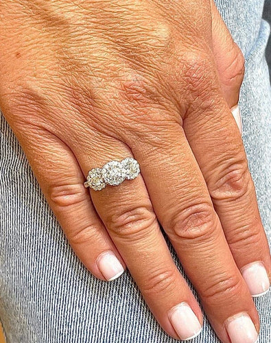 Bague 54 Bague en platine 950 sertie de diamants 1,75 ct 58 Facettes