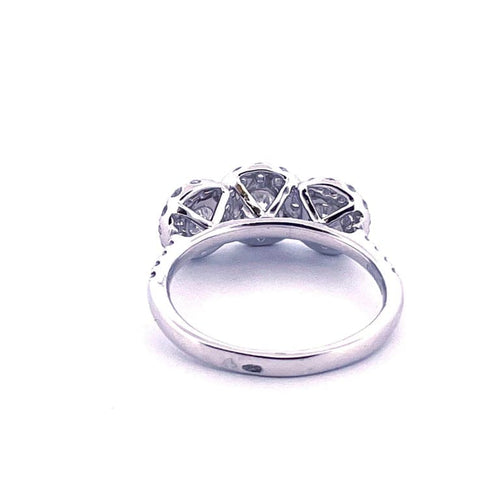 Bague 54 Bague en platine 950 sertie de diamants 1,75 ct 58 Facettes