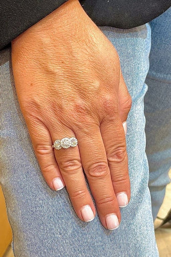 Bague 54 Bague en platine 950 sertie de diamants 1,75 ct 58 Facettes