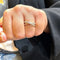 Bague 53 Bague entrelacée en or rose 18 carats sertie de diamants 58 Facettes