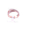 Bague 53 Bague entrelacée en or rose 18 carats sertie de diamants 58 Facettes