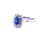 Bague 55 Bague en platine 950 saphir taille émeraude et diamants 58 Facettes