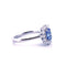 Bague 55 Bague en platine 950 saphir taille émeraude et diamants 58 Facettes