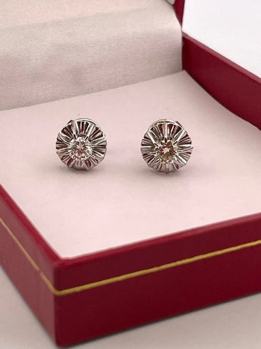 Boucles d'oreilles Clous d’oreilles - Boucles d’oreilles en or blanc 18 carats et diamants 58 Facettes