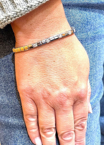 Bracelet Bracelet femme en or blanc 18 carats serti de diamants 58 Facettes