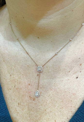 Collier Collier en or rose 18 carats serti de diamants 0,55 ct 58 Facettes