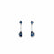 Boucles d'oreilles Boucles d'oreilles en or blanc 750 avec saphirs poire et diamants 58 Facettes