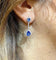 Boucles d'oreilles Boucles d'oreilles en or blanc 750 avec saphirs poire et diamants 58 Facettes
