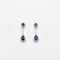 Boucles d'oreilles Boucles d'oreilles en or blanc 750 avec saphirs poire et diamants 58 Facettes