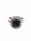 Bague 54 Bague en or blanc 18 carats avec onyx et diamants 58 Facettes