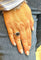Bague 54 Bague en or blanc 18 carats avec onyx et diamants 58 Facettes