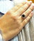 Bague 54 Bague en or blanc 18 carats avec onyx et diamants 58 Facettes