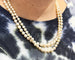 Collier Collier ancien double rang de perles avec fermoir en or blanc et diamants 58 Facettes