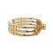 Bracelet Alessio Boschi Milano - Bracelet jonc en or jaune 18 carats, perles et diamants jaunes 58 Facettes