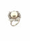 Bague 58 Bague en or blanc 18 carats avec perle et diamants 58 Facettes