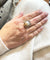 Bague 58 Bague en or blanc 18 carats avec perle et diamants 58 Facettes
