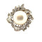 Bague 58 Bague en or blanc 18 carats avec perle et diamants 58 Facettes