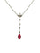 Collier Collier en or blanc 18 carats avec diamants et tourmaline rose 58 Facettes