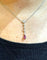 Collier Collier en or blanc 18 carats avec diamants et tourmaline rose 58 Facettes