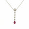 Collier Collier en or blanc 18 carats avec diamants et tourmaline rose 58 Facettes