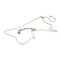 Collier Collier en or blanc 18 carats avec diamants et tourmaline rose 58 Facettes
