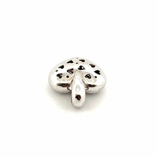 Pendentif Pendentif cœur en or blanc 18 carats et diamants 58 Facettes