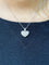 Pendentif Pendentif cœur en or blanc 18 carats et diamants 58 Facettes
